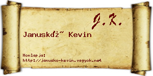 Januskó Kevin névjegykártya